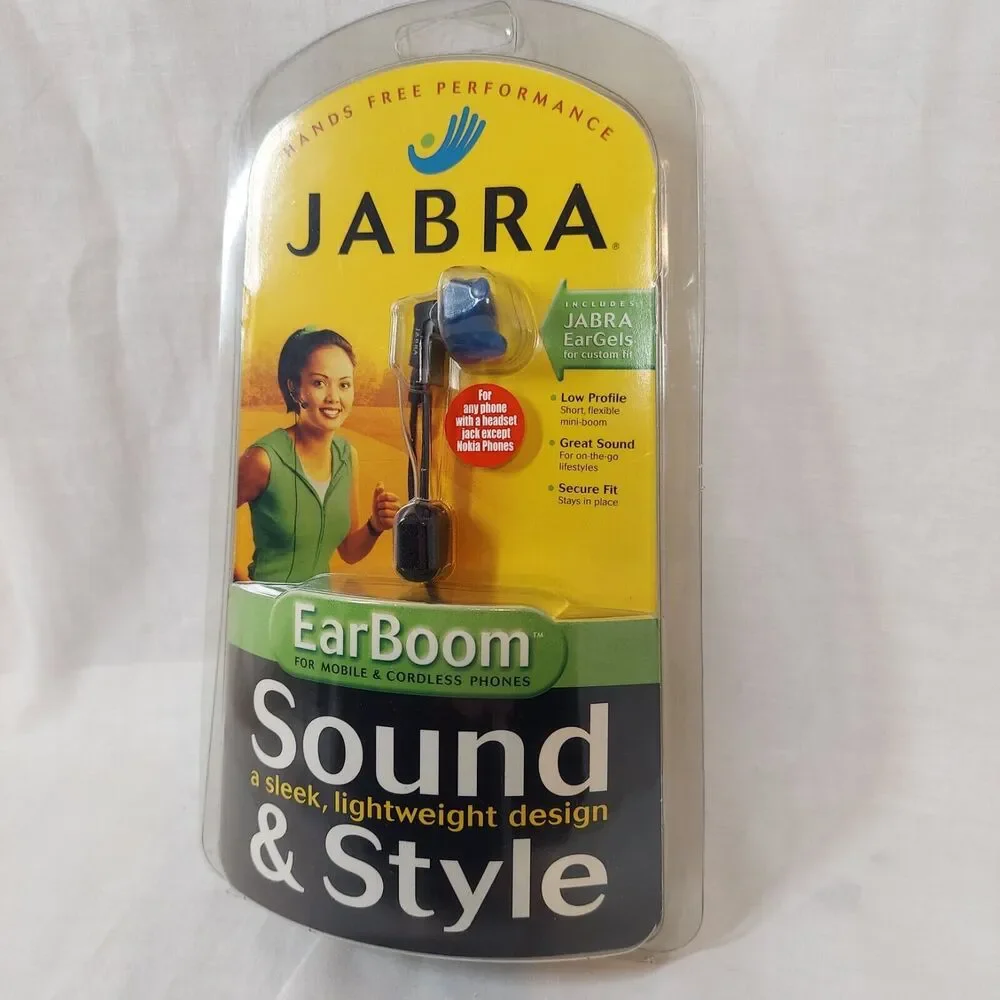 Jabra EarBoom Sound Style Mobile Cordless Phones Except Nokia Vintage 2000 Prop